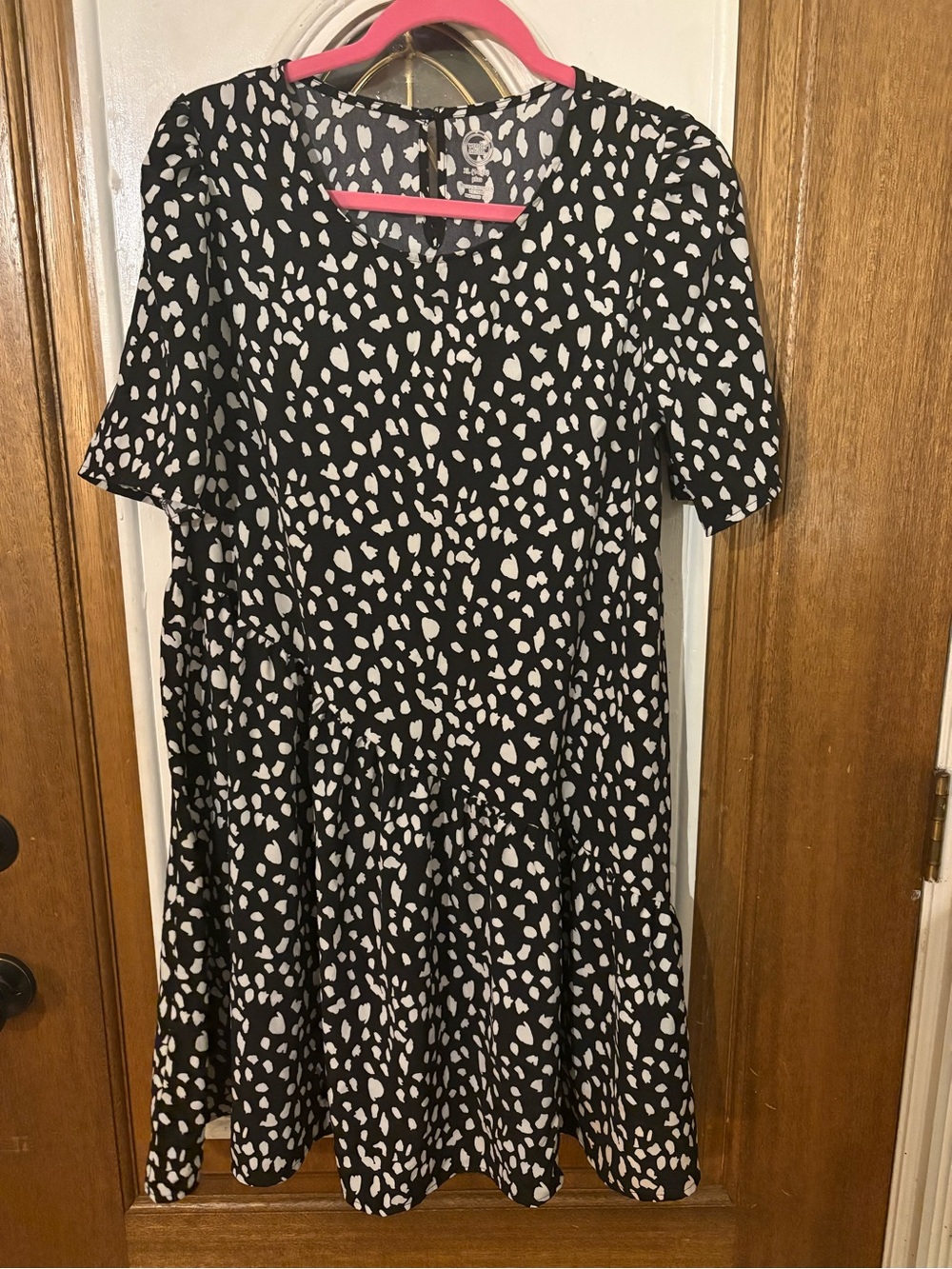 wonder nation Black and White Printed Casual Dress